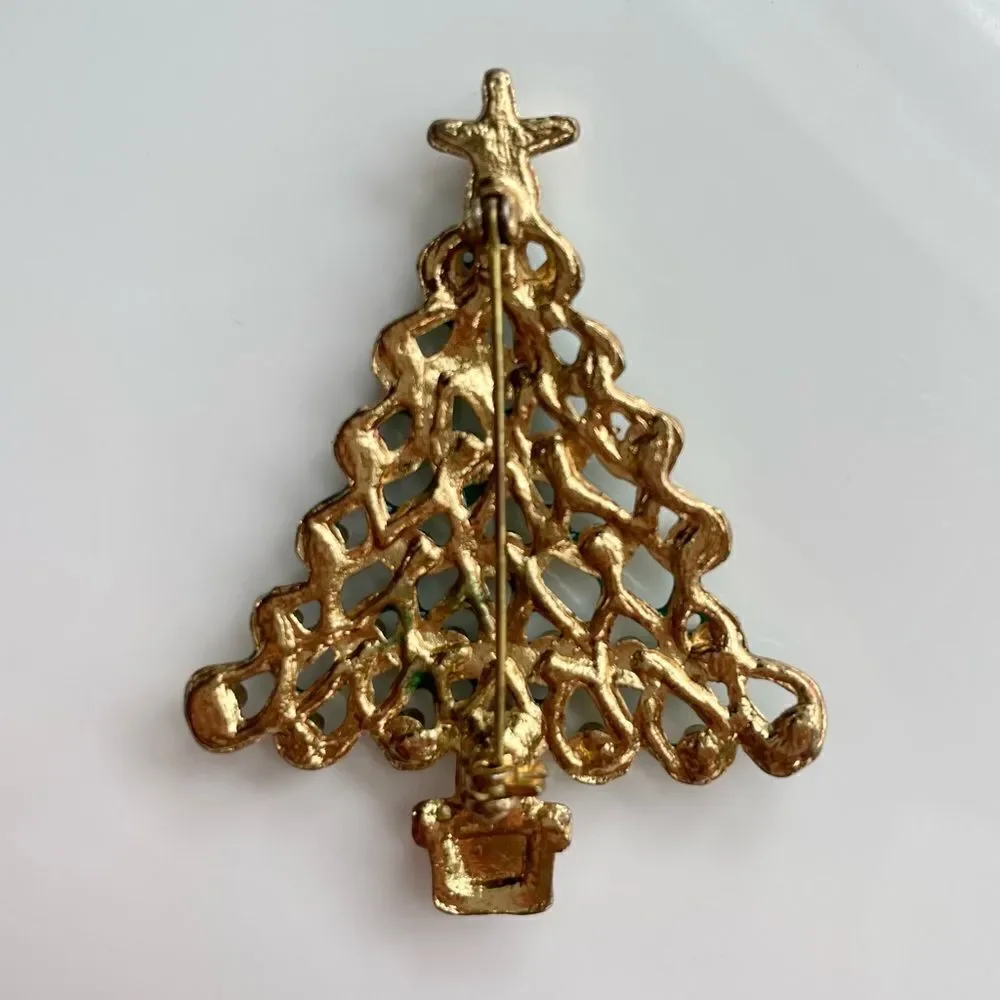 Vintage Christmas Tree Brooch